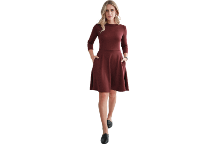 Encircled sustainable brown mini dress