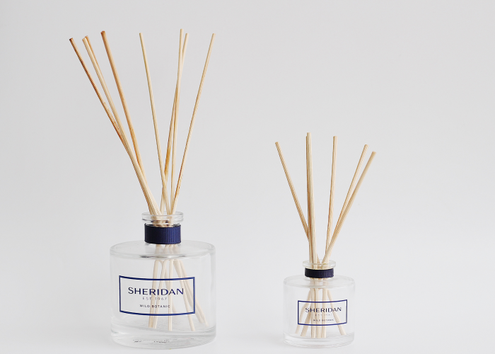 Reed diffusers in glass vases 