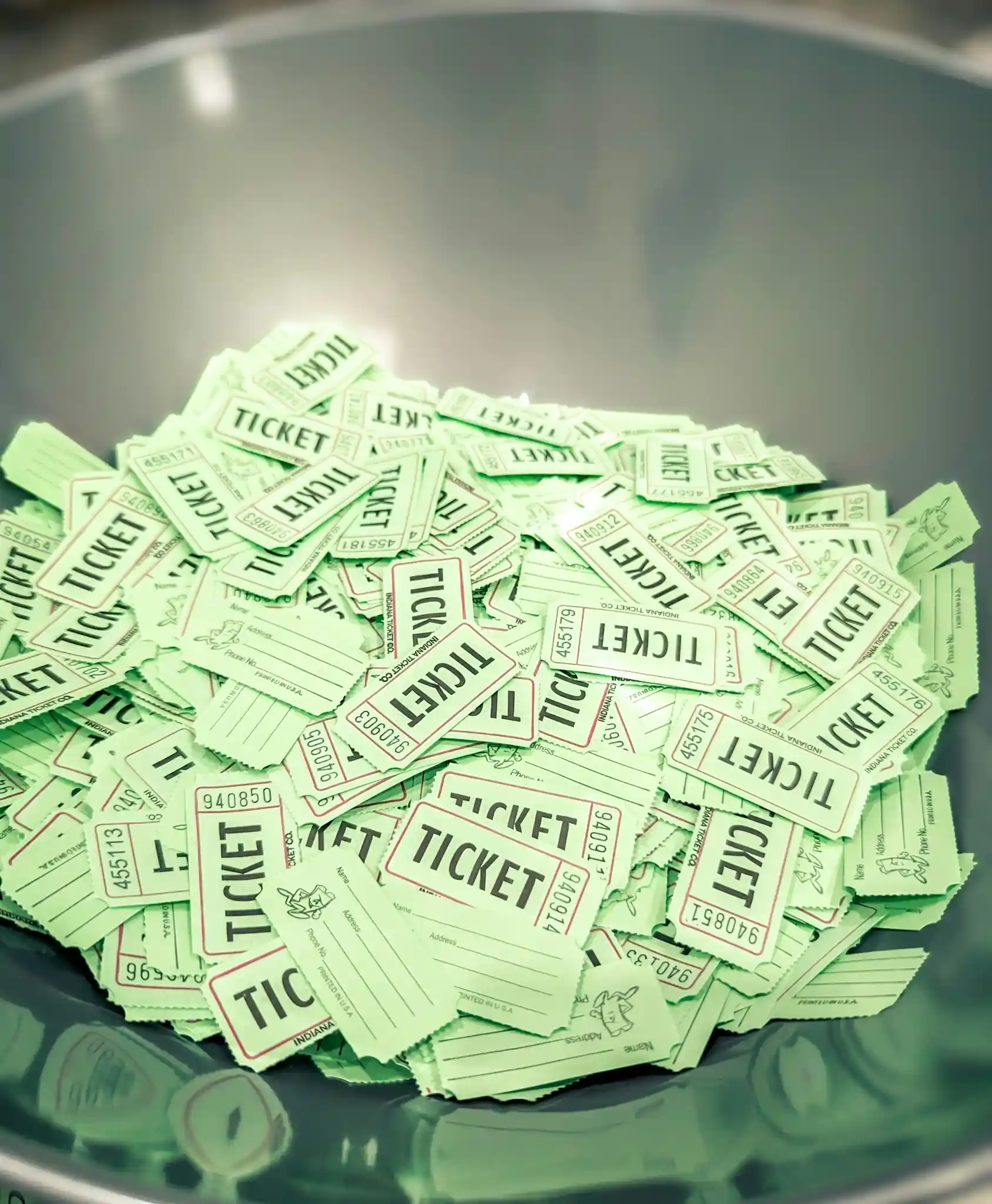 Sweepstakes entry tickets for Moincoins rewards