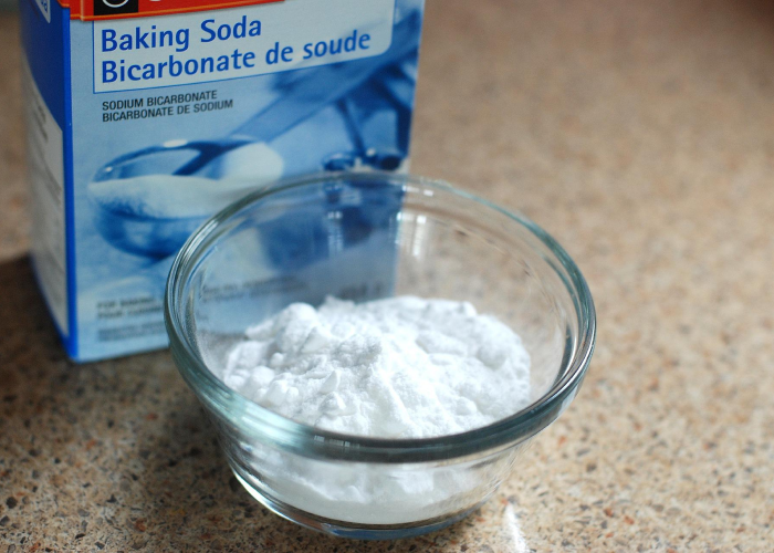 Bicarbonate of soda in a glass bowl 