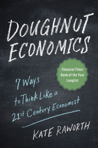 Book cover, Doughnut Economics by Kate Raworth