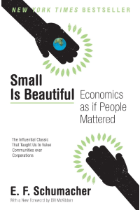 Book cover, Small is Beautiful by E.F. Schumacher