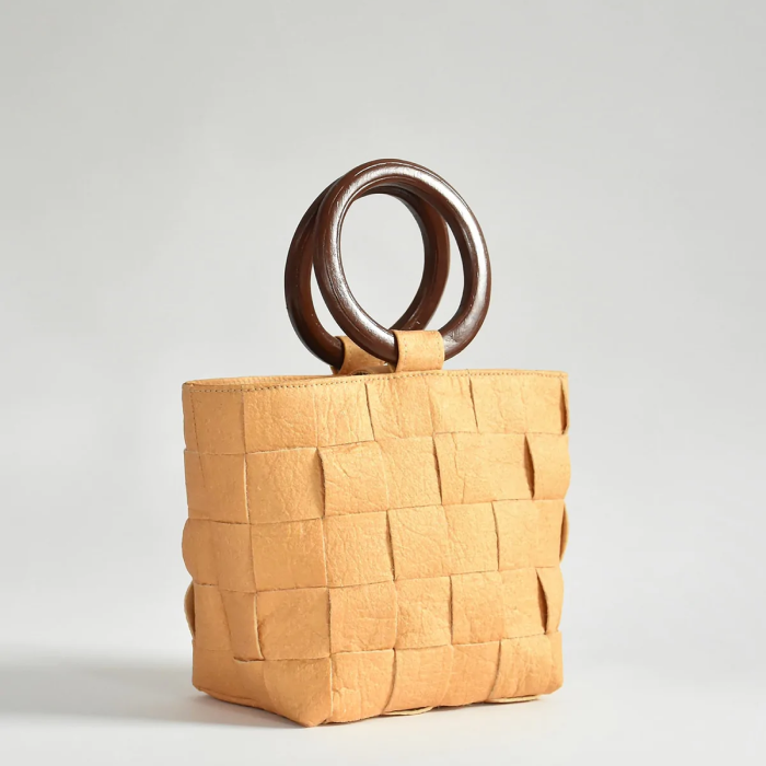 Ceibo pineapple leather woven bag 