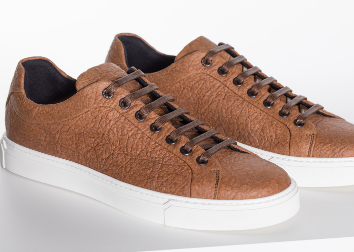 Hugo Boss brown pineapple leather sneakers