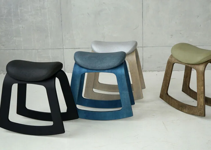 Four Muista chairs made of pineapple leather