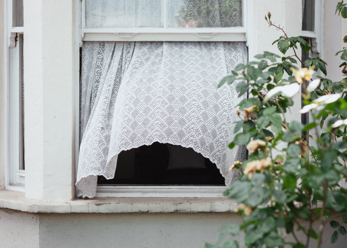 An open window freshens up the room