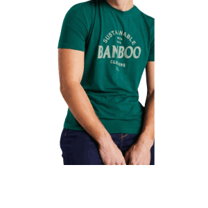 Retro print bamboo graphic t-shirt