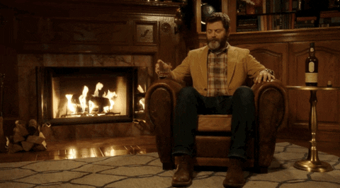 been-there-done-that dad type, a man drinking whisky GIF
