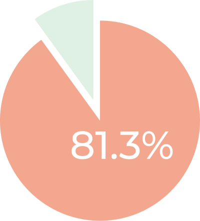 81.3% of the tested items are not available in an online shop 6 months after purchase (Moincoins fast fashion research May 2022)