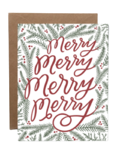 Christmas card made of 100% recycled paper
