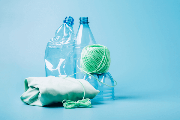 plastic bottles get recycled into yarn and clothing